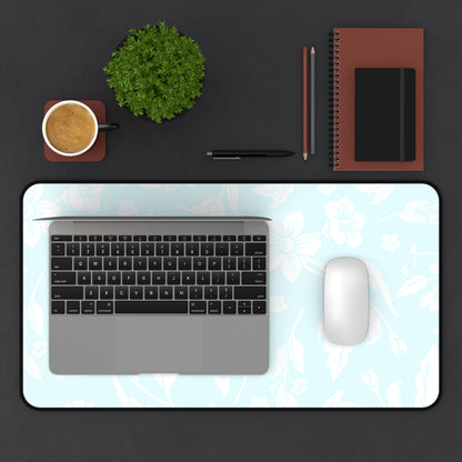 Ocean Blue Floral Desk Pad (12x18, 12x22 or 16x32)