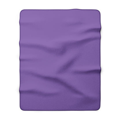 Purple Sherpa Fleece Blanket Cozy Plush Throw 3 Sizes Soft Warm Blanket