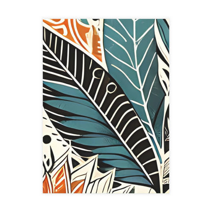 Botanical Leaves Blue Postcards