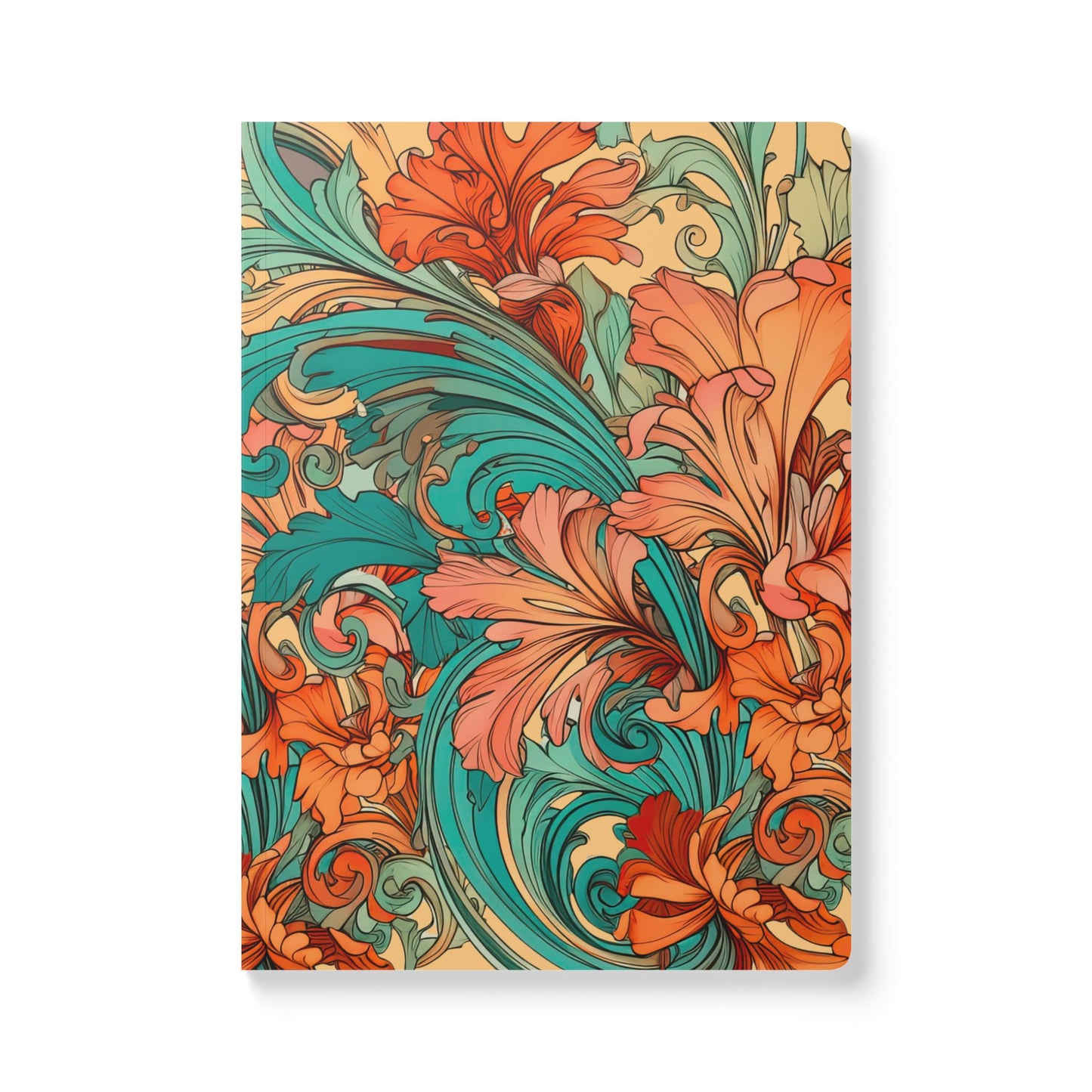 Coral Flourish A5 Lined Journal | Coordinated Collection