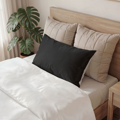 Black Pillow Solid Cotton Sham