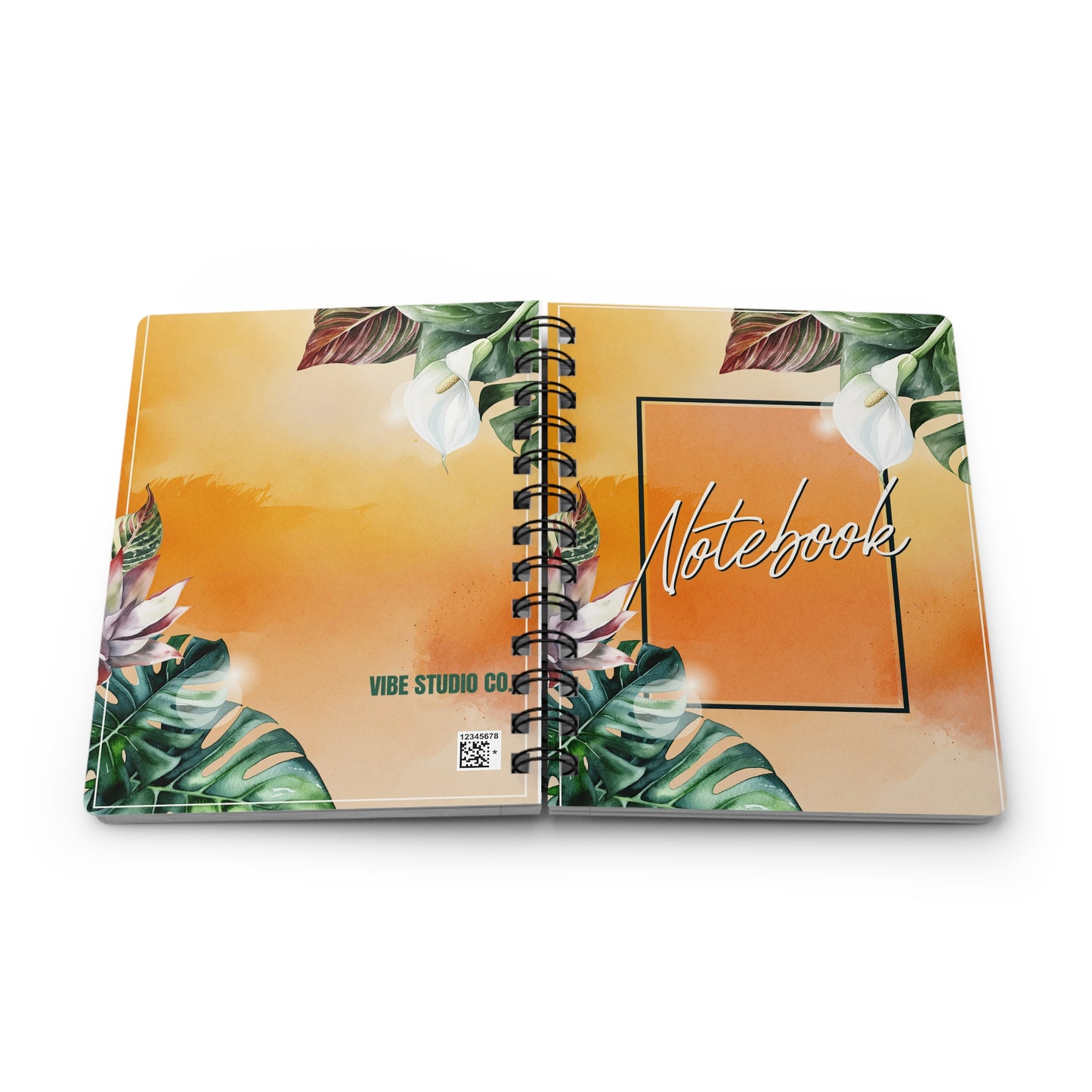 Sunset Botanical Spiral Tropical A5 Lined Journal