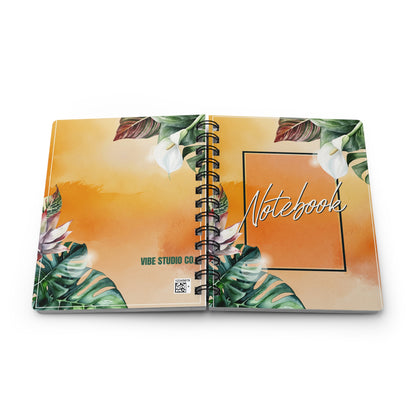 Sunset Botanical Spiral Tropical A5 Lined Journal