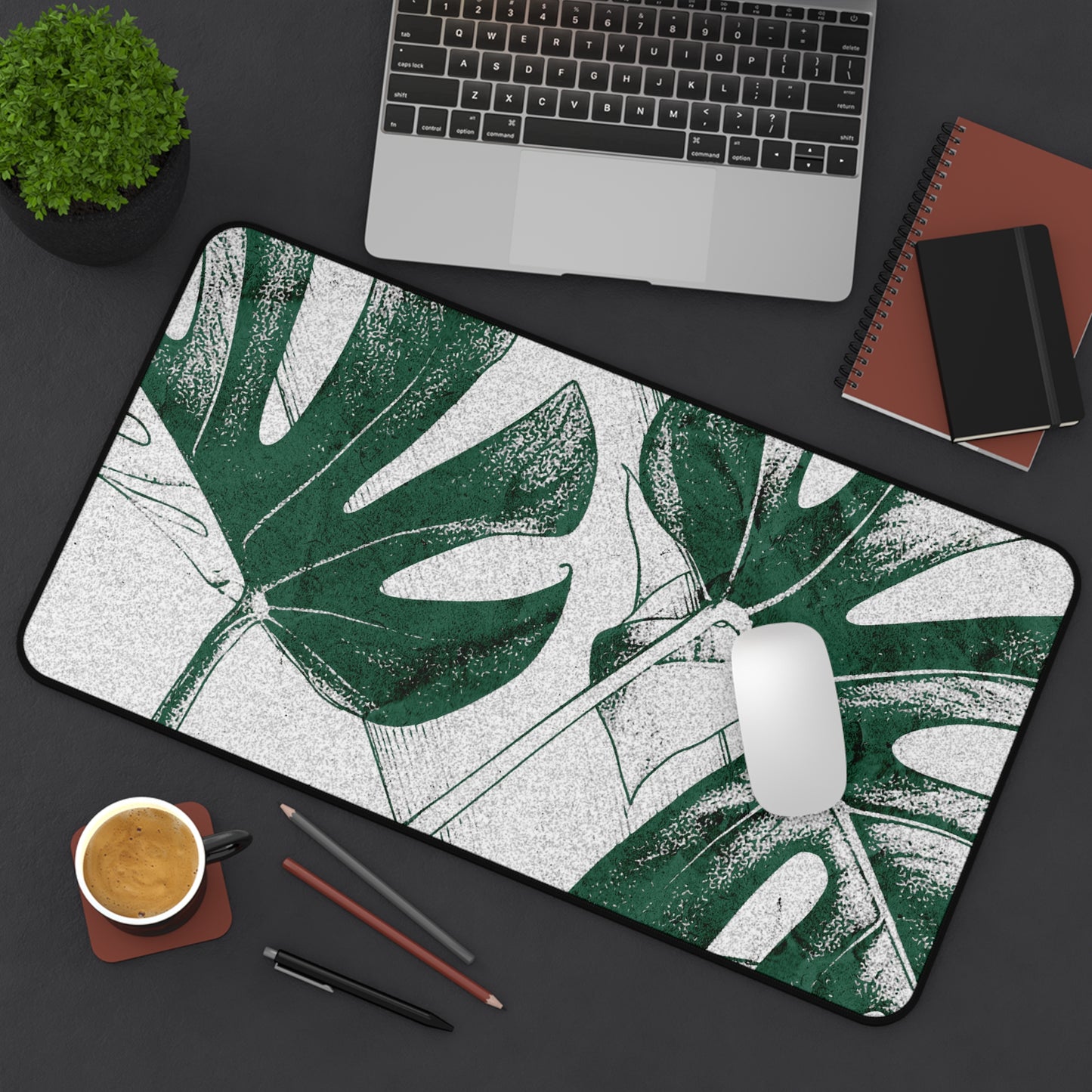 Monstera Leaf Green Desk Pad