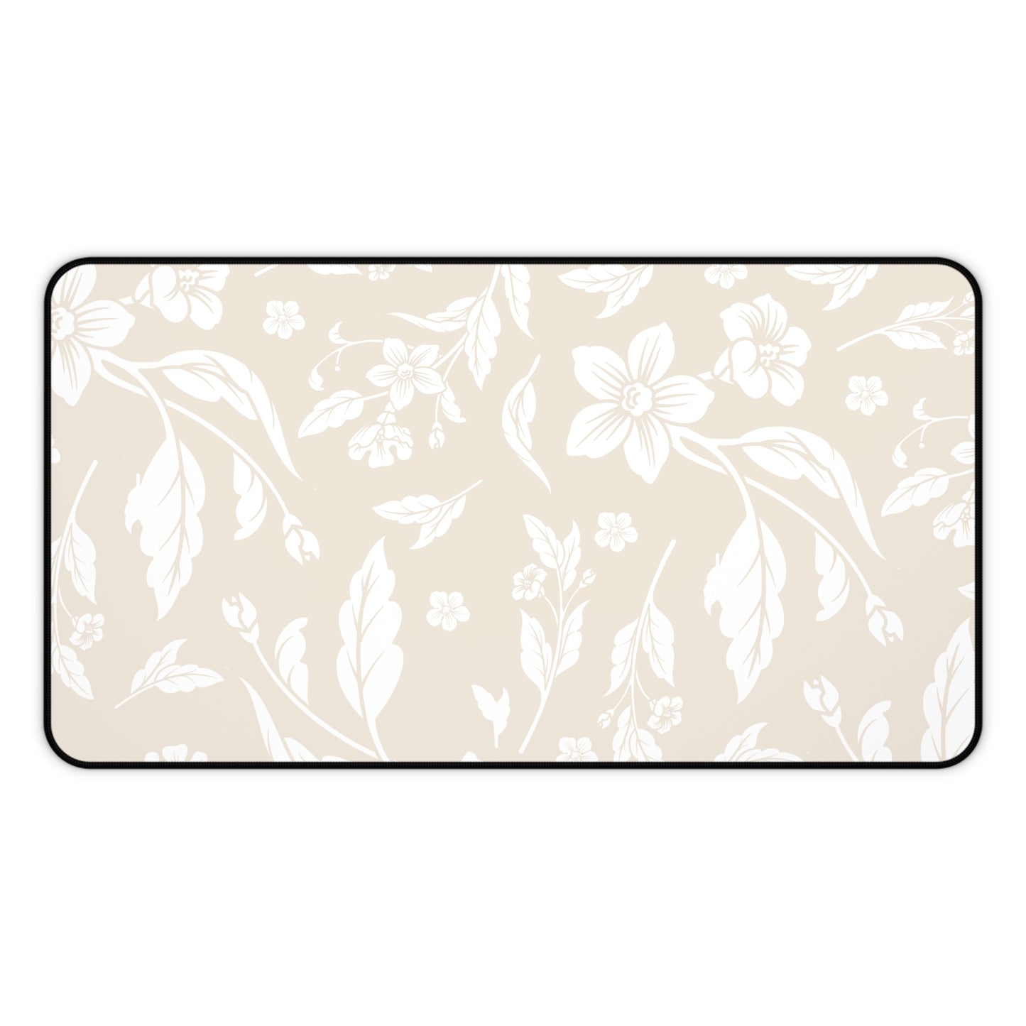 Cream Latte Floral Desk Pad (12x18, 12x22 or 16x32)