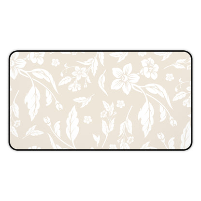 Cream Latte Floral Desk Pad (12x18, 12x22 or 16x32)