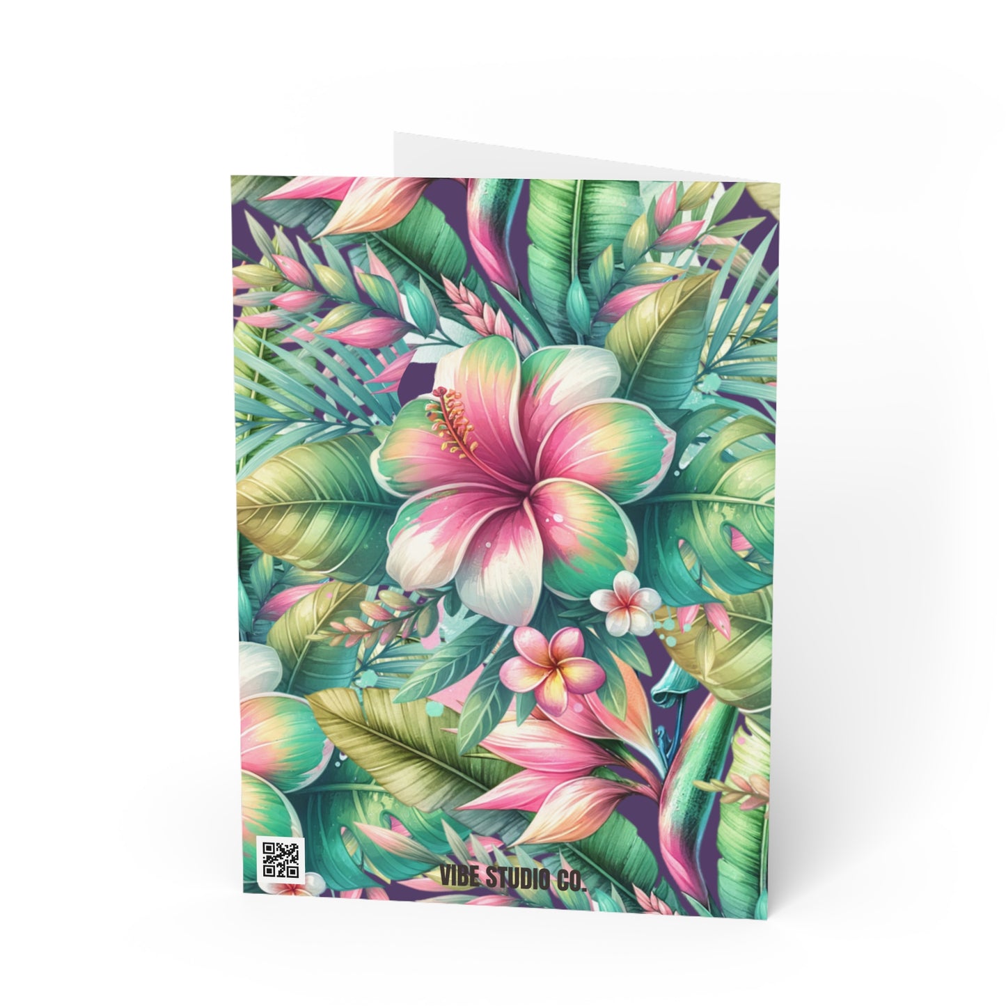 Paradise in Full Bloom Note Cards Tropical Floral Stationery Set