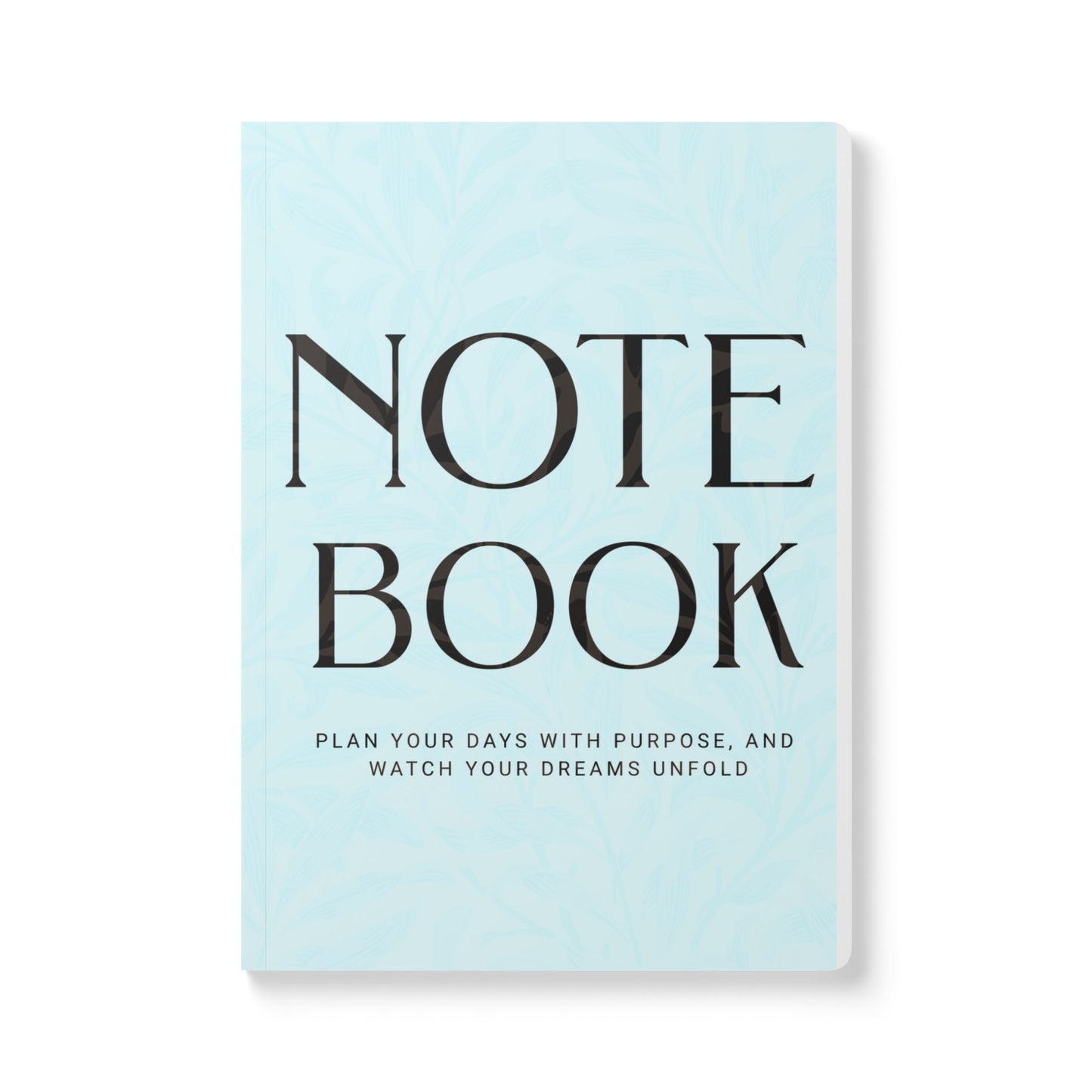 Ocean Blue Leaves A5 Lined Journal Minimal Botanical Notebook | Coordinated Collection