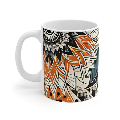 Botanical Leaves Blue Mug