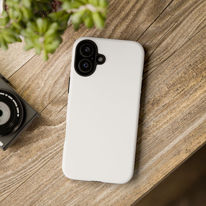 White Tough Cell Phone Case Matte or Glossy Protective Case iPhone Samsung