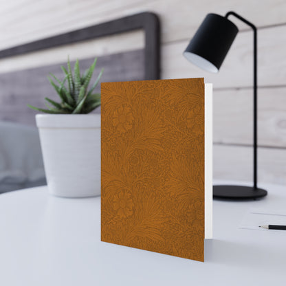 Saddle Tan Note Cards Minimal Botanical Stationery Set