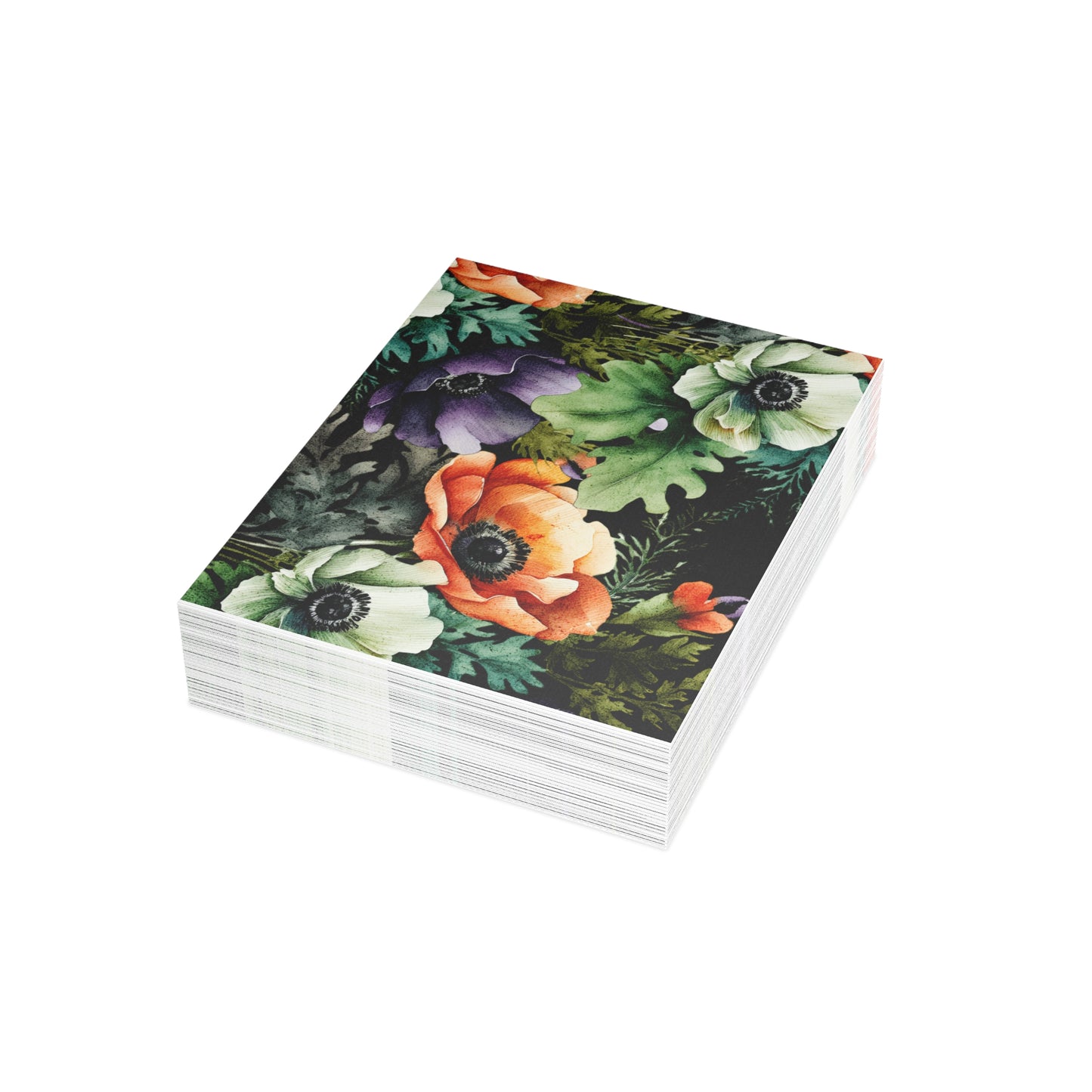 Decorated Floral Postcards Botanical Floral Postcard Set