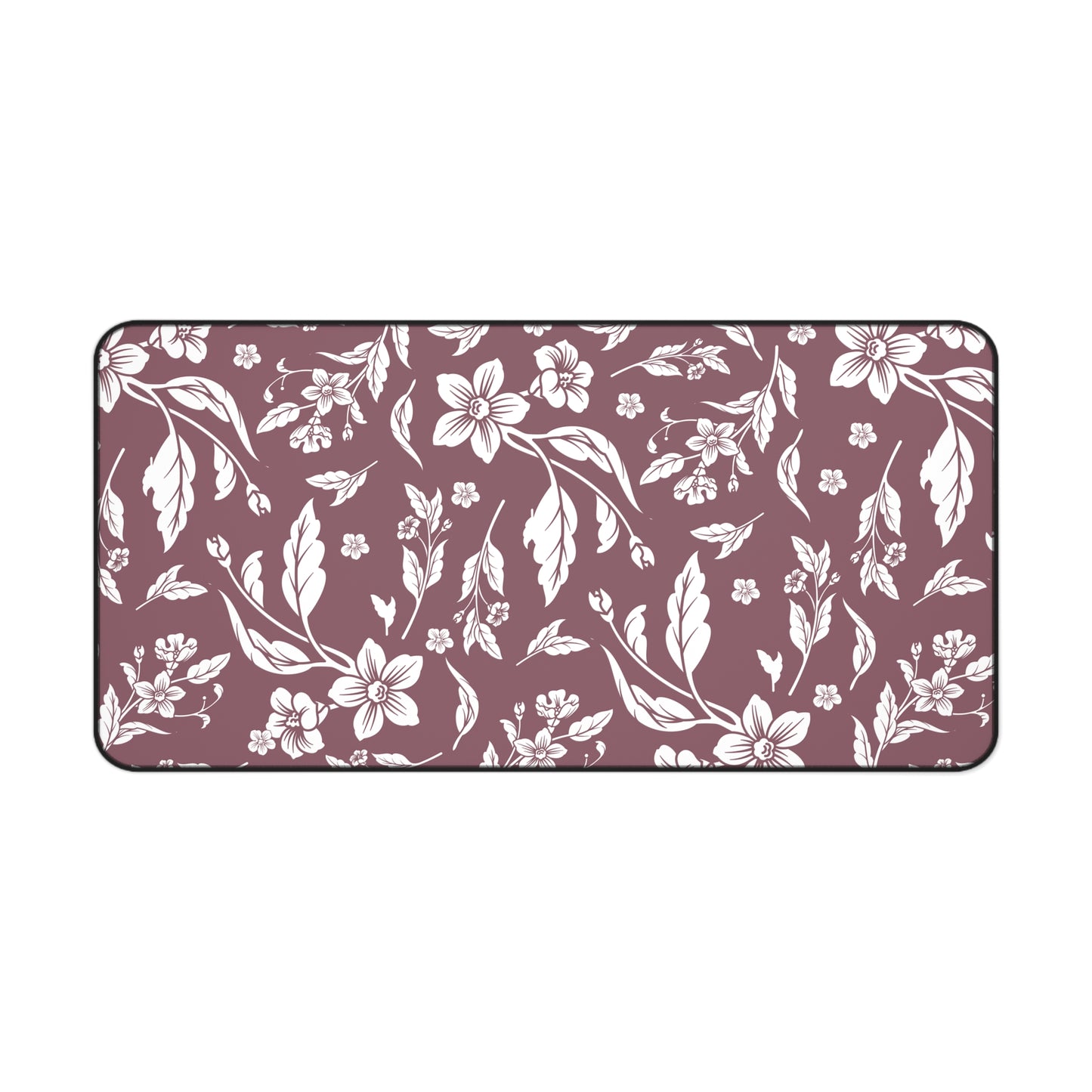 Mauve Floral Desk Pad (12x18, 12x22 or 16x32)