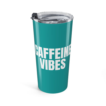 Deep Aqua Caffeine Vibes 20oz Stainless Steel Tumbler | Color Coordinated Collection