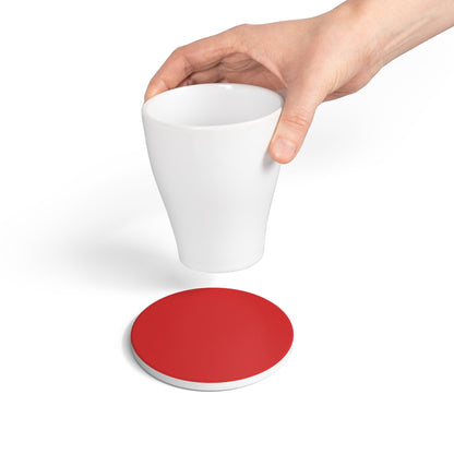 True Red Ceramic Coaster Round or Square | Coordinated Collection