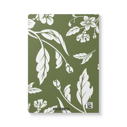 Olive Floral A5 Lined Journal Coordinated Collection