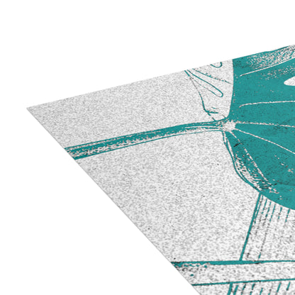 Monstera Leaf Deep Aqua Postcards