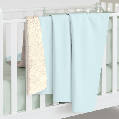Ocean Blue Sherpa Fleece Blanket Cozy Plush Throw 3 Sizes Soft Warm Blanket