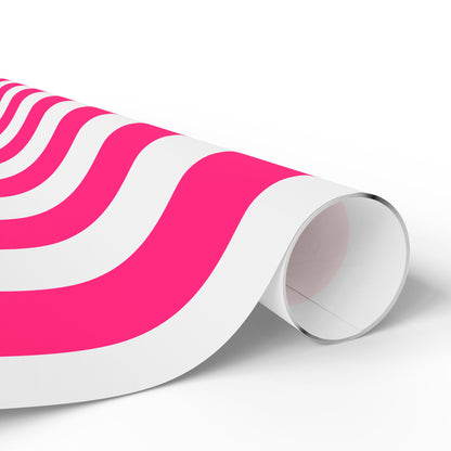 Pink Stripe Wrapping Paper, Matte or Glossy (3 Sizes)