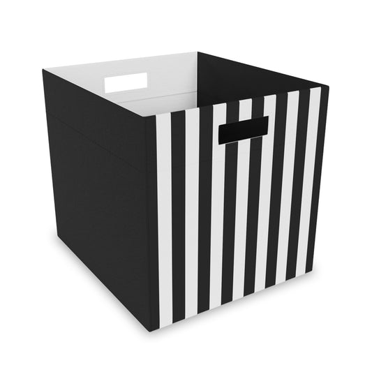 Black Stripe Felt Storage Box Foldable Organizer