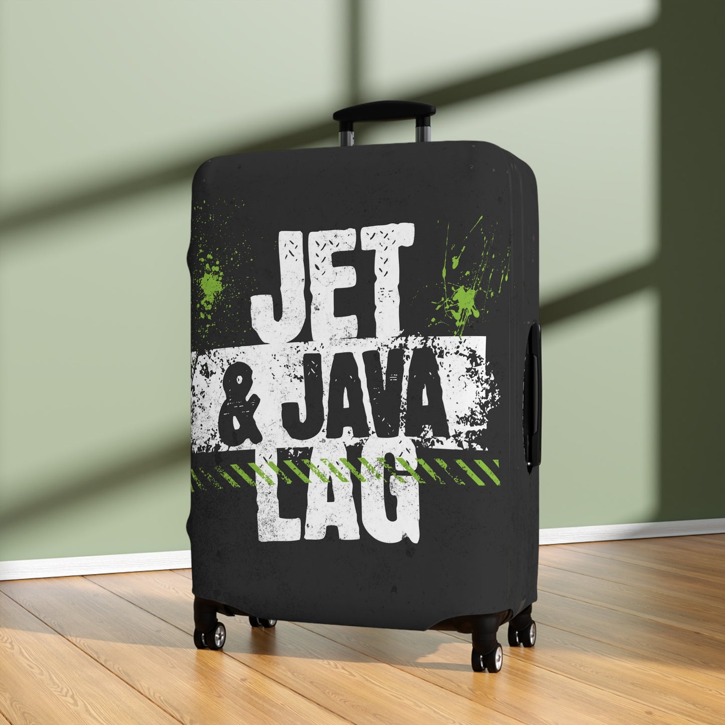 Jet Lag and Java Luggage Cover Travel Suitcase Cover