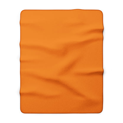 Tangerine Sherpa Fleece Blanket Cozy Plush Throw 3 Sizes Soft Warm Blanket