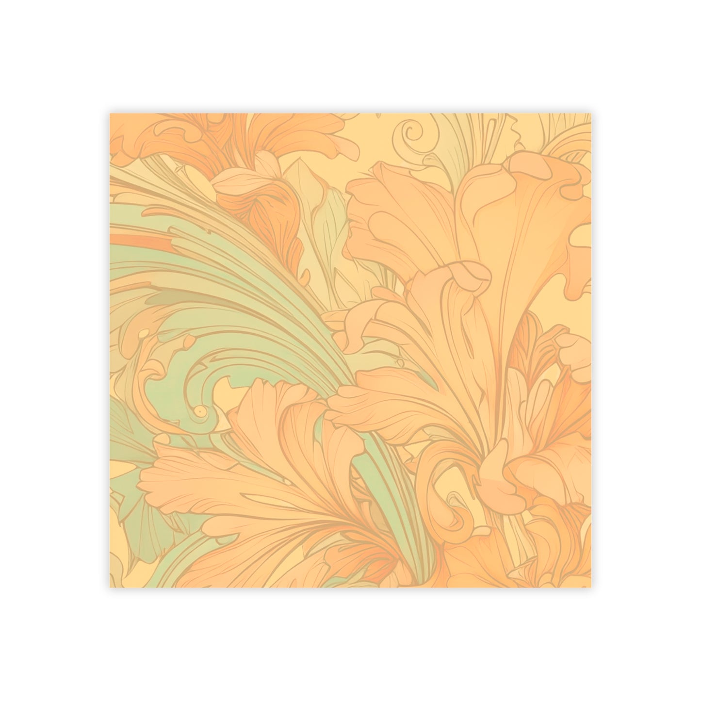 Coral Flourish Sticky Notes Floral Post It Notes (7 Sizes)