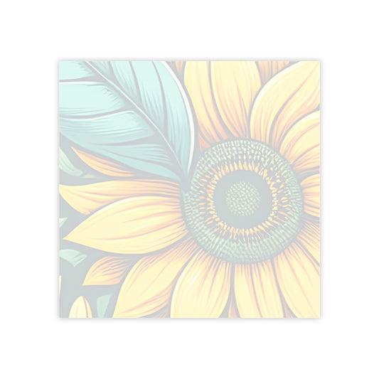Sunflower Grove Sticky Notes Sunflower Post It Notes Botanical Notes (7 Sizes)