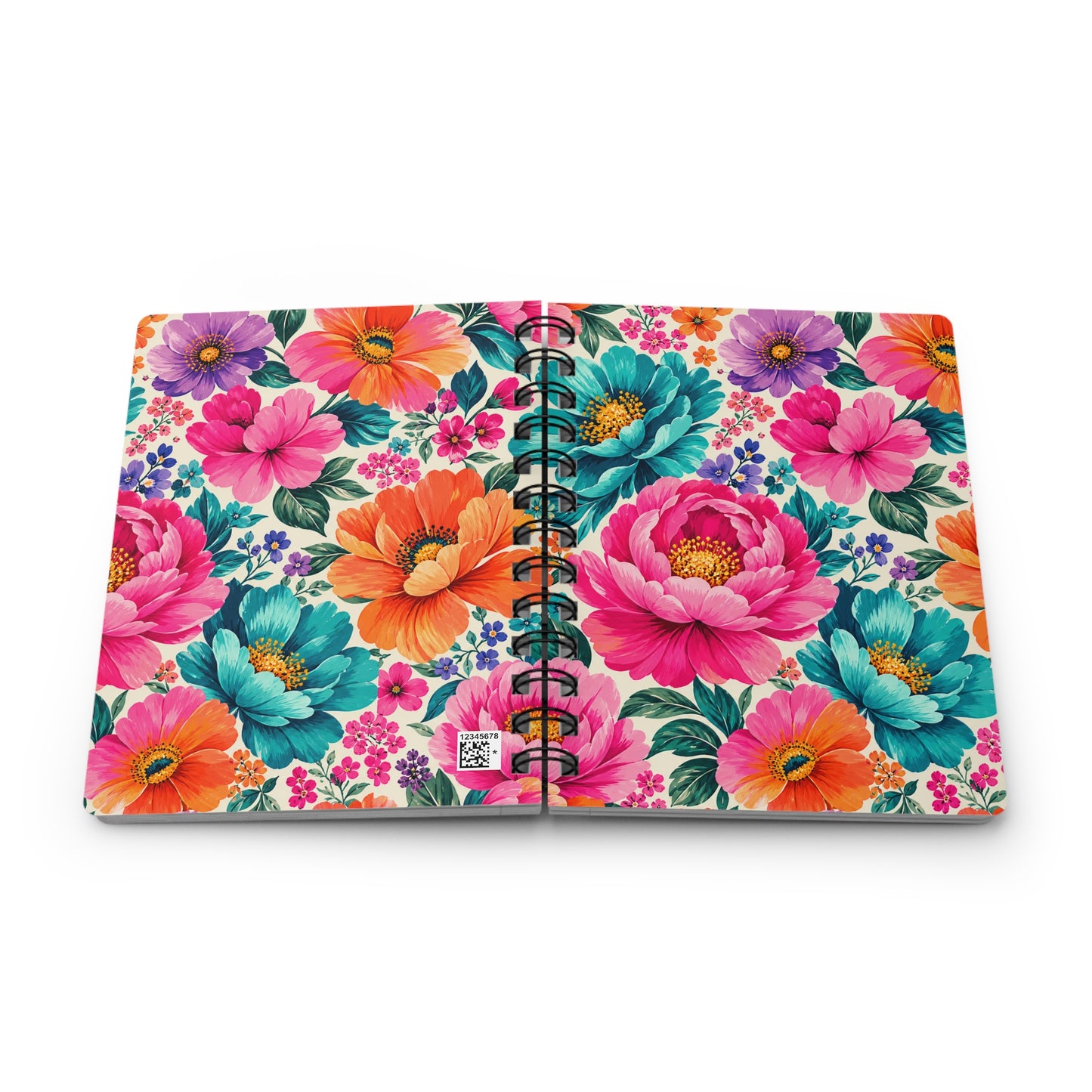 Dreamy Floral Spiral A5 Journal Floral Notebook