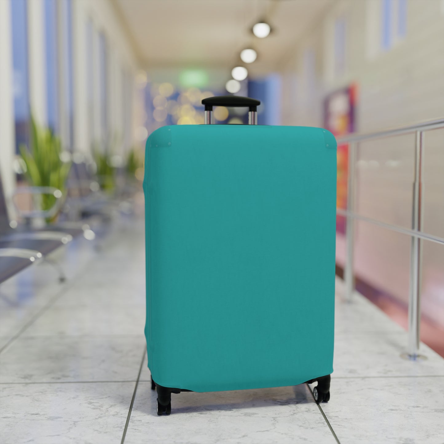 Deep Aqua Luggage Cover Travel Suitcase Cover Protective Stretch Cover