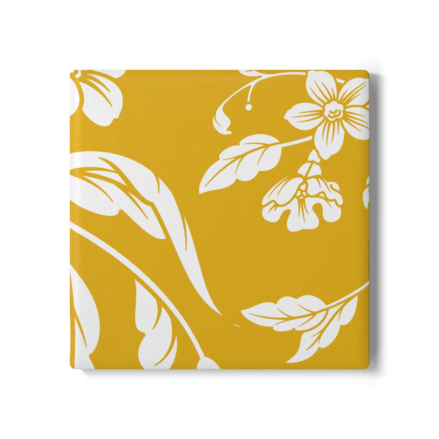 Honey Yellow Floral Ceramic Coaster Coordinated Collection