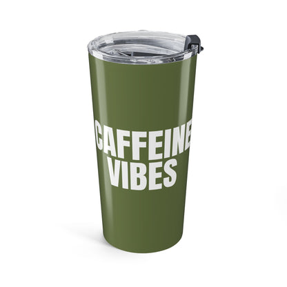 Olive Caffeine Vibes 20oz Stainless Steel Tumbler | Color Coordinated Collection