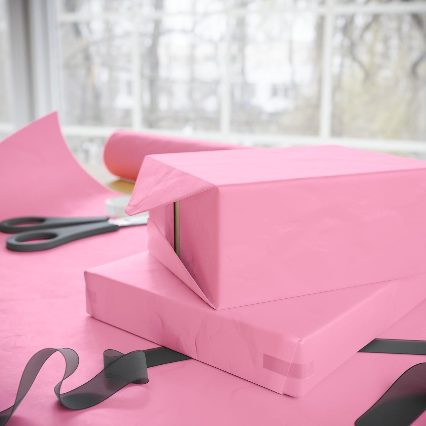Light Pink Wrapping Paper Matte or Glossy Gift Wrap 3 Sizes Fine Art Paper