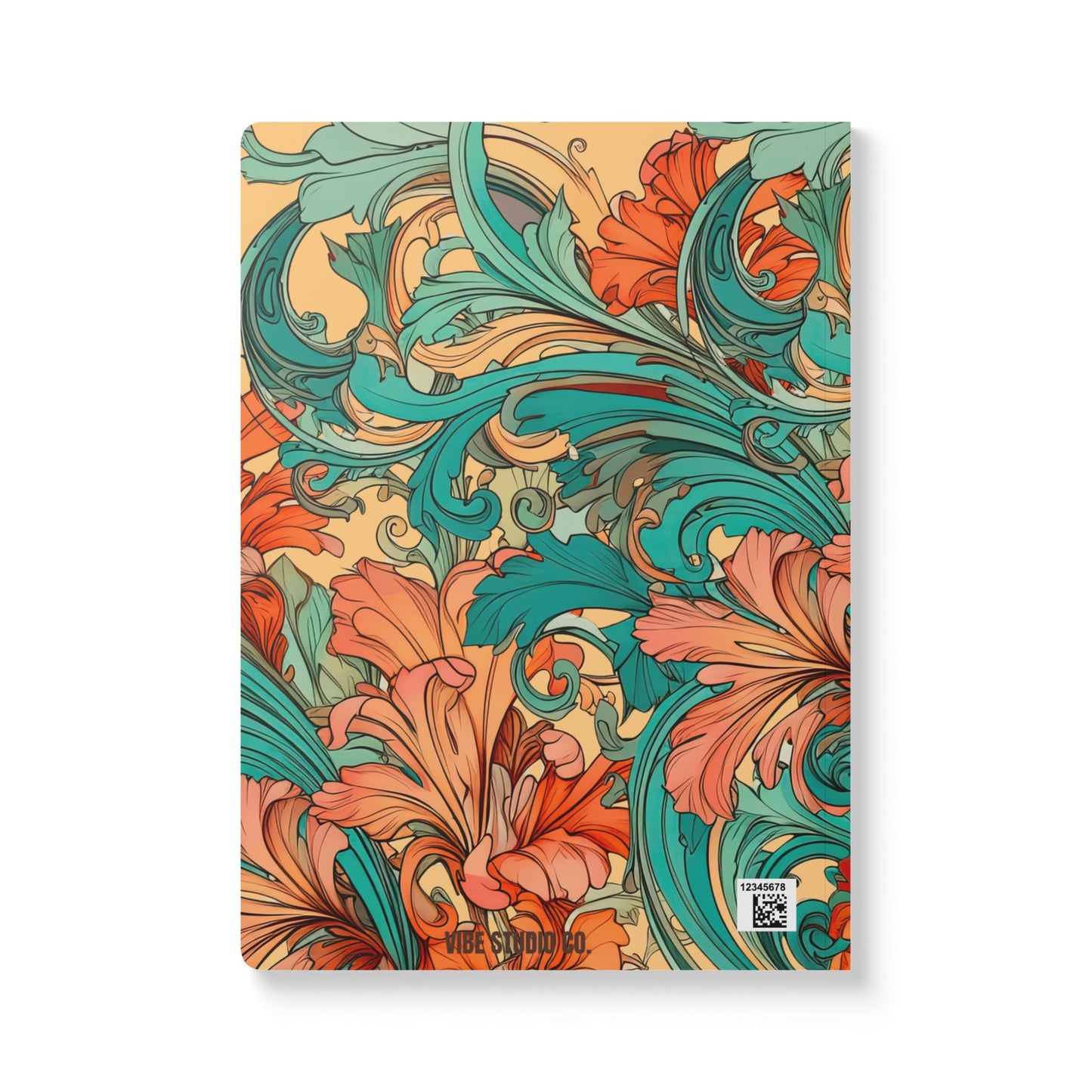 Coral Flourish A5 Lined Journal | Coordinated Collection
