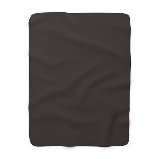 Muted Charcoal Sherpa Fleece Blanket Cozy Plush Throw 3 Sizes Soft Warm Blanket
