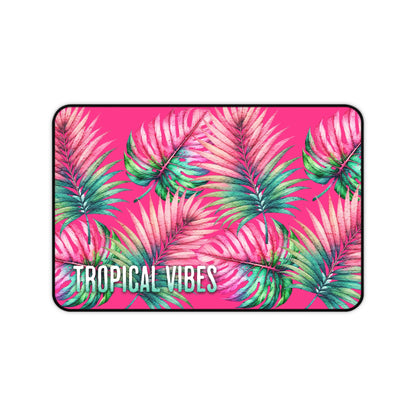 Tropical Vibes Desk Mat Tropical Leaves Desk Pad 12x18 12x22 16x32
