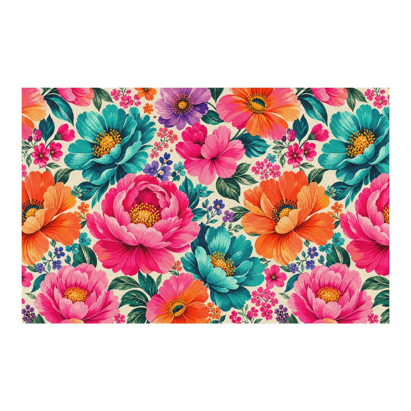 Dreamy Floral Area Rug 35 x 55 Floral Rectangle Rug
