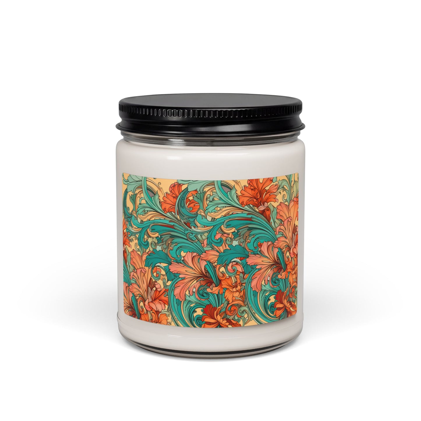 Coral Flourish 9 oz Candle Botanical Floral Soy Candle