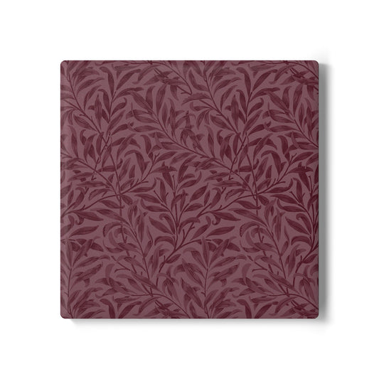 Mauve Leaves Coaster Square or Round Color Coordinated Collection