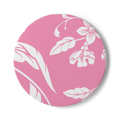 Light Pink Floral Ceramic Coaster Coordinated Collection