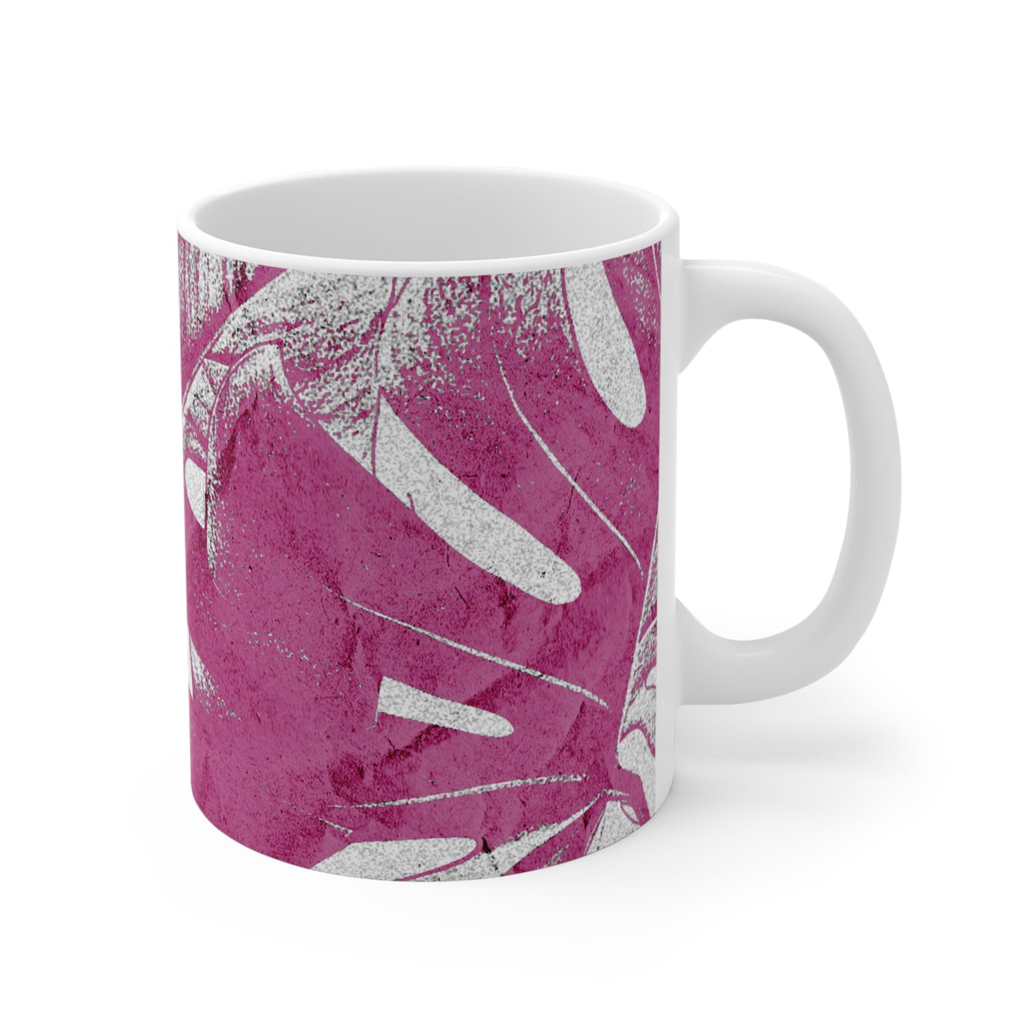 Monstera Leaf Lilac Wine Mug