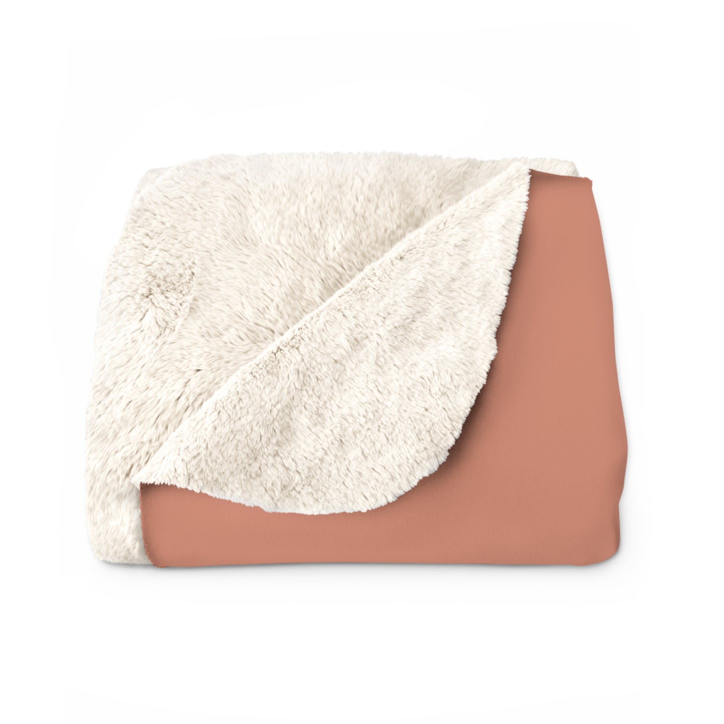 Terracotta Sherpa Fleece Blanket Cozy Plush Throw 3 Sizes Soft Warm Blanket