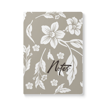 Warm Stone Floral A5 Lined Journal Coordinated Collection