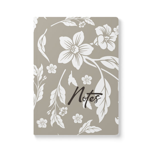 Warm Stone Floral A5 Lined Journal Coordinated Collection