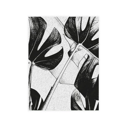 Monstera Leaf Black White Postcards