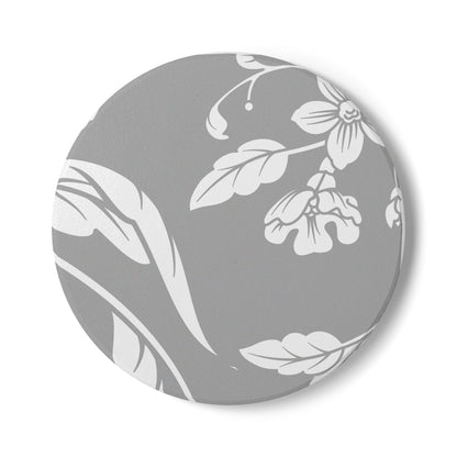 Grayscale Floral Ceramic Coaster Coordinated Collection