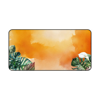 Sunset Botanical Desk Pad Tropical Botanical Desk Mat (12x18, 12x22, 16x32)