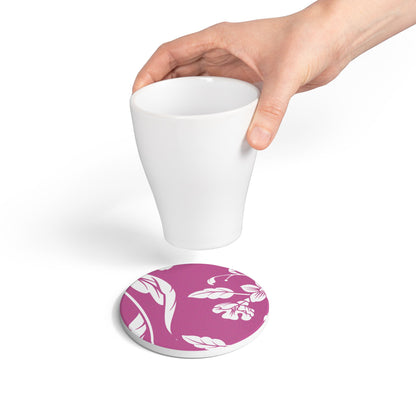 Lilac Wine Floral Ceramic Coaster Coordinated Collection