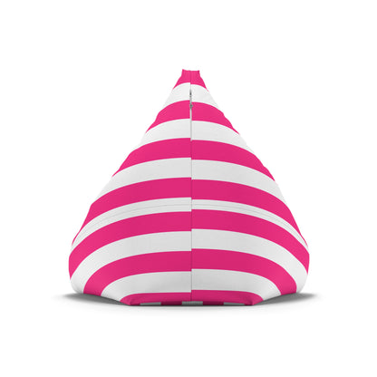 Pink Stripe Bean Bag Chair Cover Pink and White Striped Lounge Chair Cover