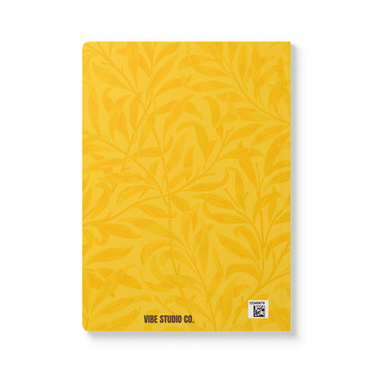 Mango Dreams Leaves A5 Lined Journal Minimal Botanical Notebook | Coordinated Collection